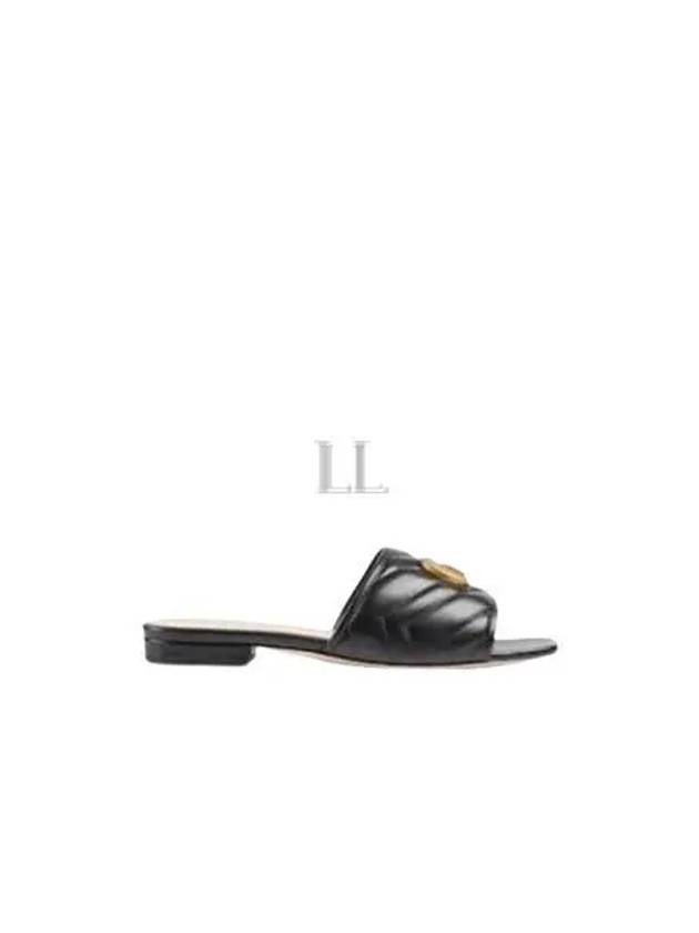 Double G Matelasse Slippers Black - GUCCI - BALAAN 2