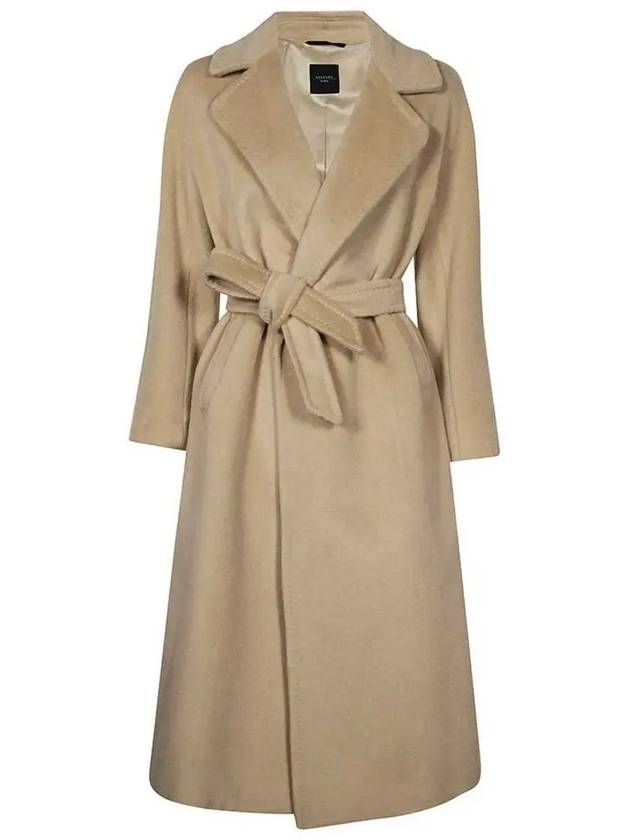 TEMPERA Belted Wool Coat Camel 2350161233 002 - MAX MARA - BALAAN 2