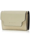 Saffiano Leather Trifold Half Wallet Shell - MARNI - BALAAN 3