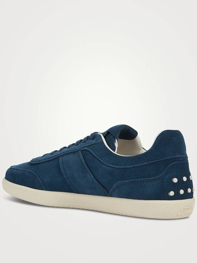 Logo Panel Suede Low Top Sneakers Navy - TOD'S - BALAAN 3