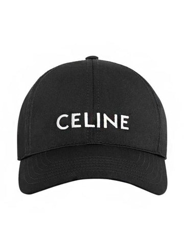 Cotton Drill Baseball Cap Black - CELINE - BALAAN 1