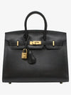 Birkin 25 Sellier Leather Tote Bag Noir - HERMES - BALAAN 3