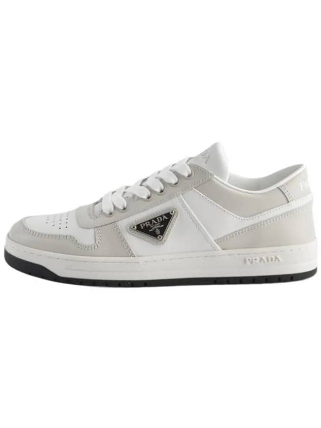 Downtown Leather Low Top Sneakers White - PRADA - BALAAN 3