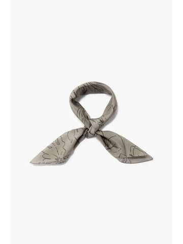 10 ePoint Women s Flower Print Silk Scarf Warm Gray - BRUNELLO CUCINELLI - BALAAN 1