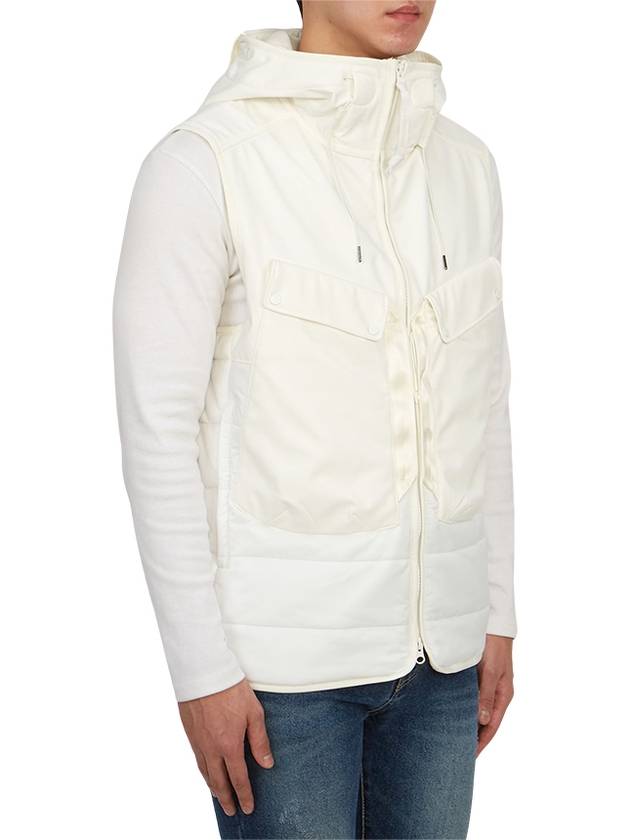 Shell R Mix Goggle Hooded Padded Vest White - CP COMPANY - BALAAN 5