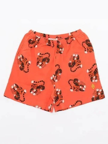 Tiger Allover Symbol Logo Kids Girls Shorts S24041 306 BI 271338 1040405 - THE ANIMALS OBSERVATORY - BALAAN 1