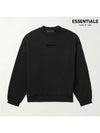 Fear of God Essentials Logo Applique Cotton Blend Jersey Sweatshirt Black - FEAR OF GOD ESSENTIALS - BALAAN 1