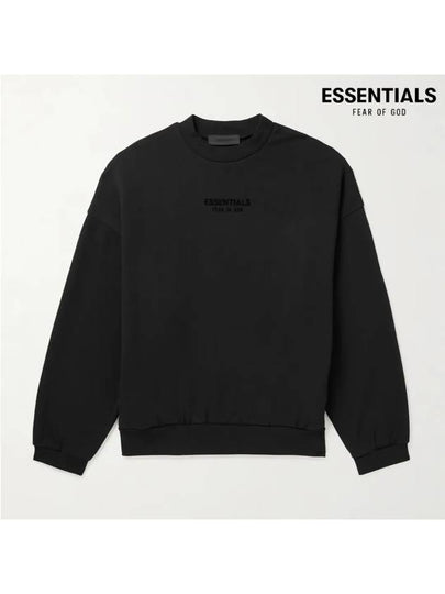 Cotton Blend Jersey Sweatshirt Jet Black - FEAR OF GOD ESSENTIALS - BALAAN 2