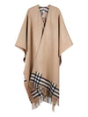 Reversible Check Wool Cashmere Cape - BURBERRY - BALAAN 3