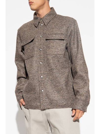 Wool Long Sleeve Shirt Brown - BOTTEGA VENETA - BALAAN 2