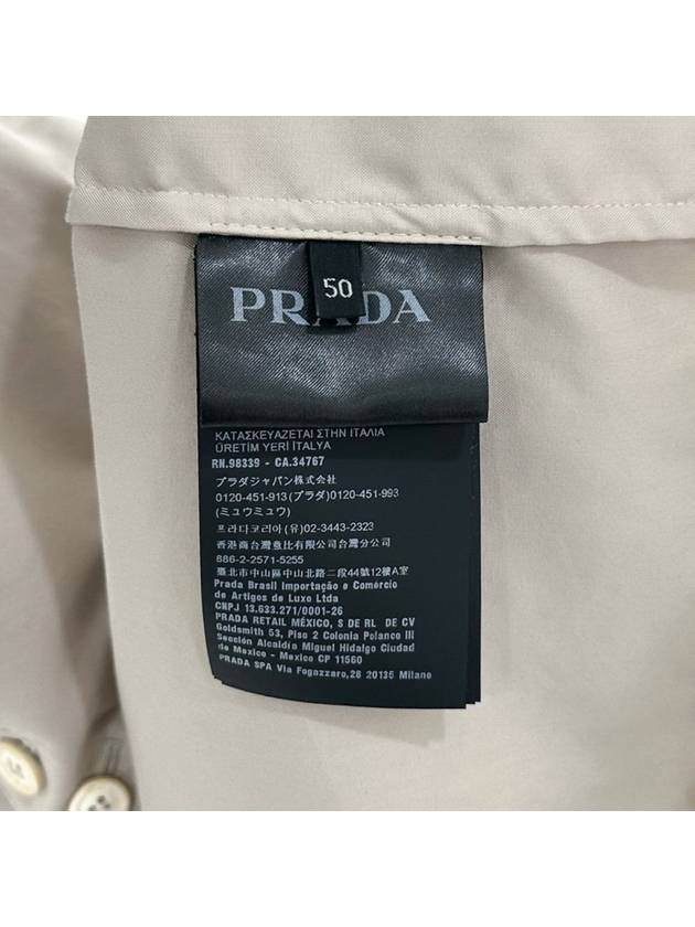 50 Prada triangle logo blend men s cotton back blouson jacket - PRADA - BALAAN 6