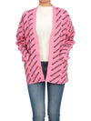 All-Over Logo Cardigan Pink - BALENCIAGA - BALAAN 6