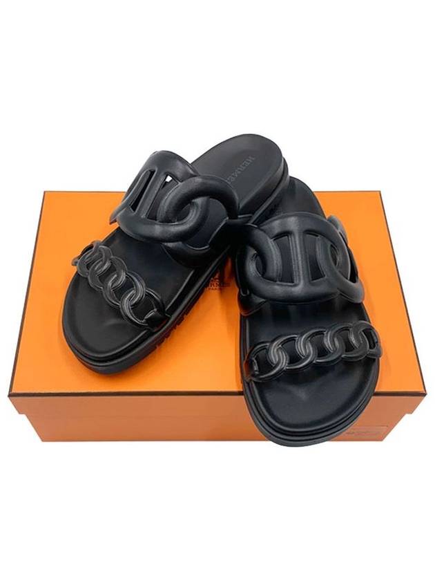 Extra Suede Sandals Noir - HERMES - BALAAN 2