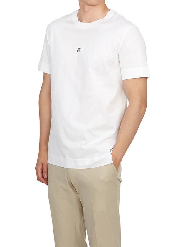 4G Logo Cotton Short Sleeve T-shirt White - GIVENCHY - BALAAN 5