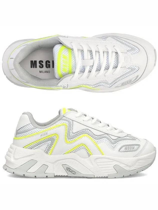 Logo Low Top Sneakers White - MSGM - BALAAN 2