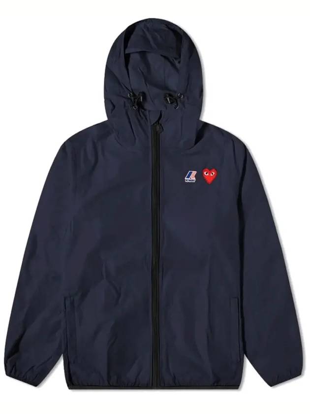 Small Heart Wappen Windbreaker Navy - COMME DES GARCONS - BALAAN 2