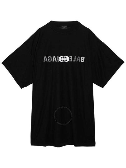 Logo Print Short Sleeve T-Shirt Black - BALENCIAGA - BALAAN 2