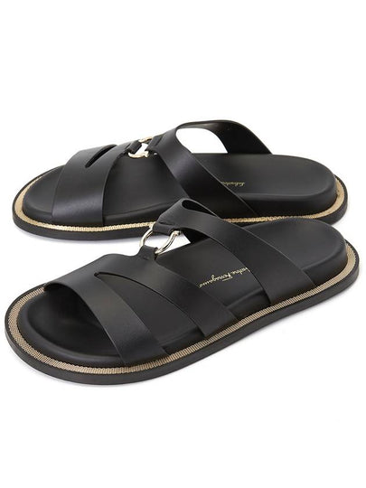 Leather Sandals Black - SALVATORE FERRAGAMO - BALAAN 2