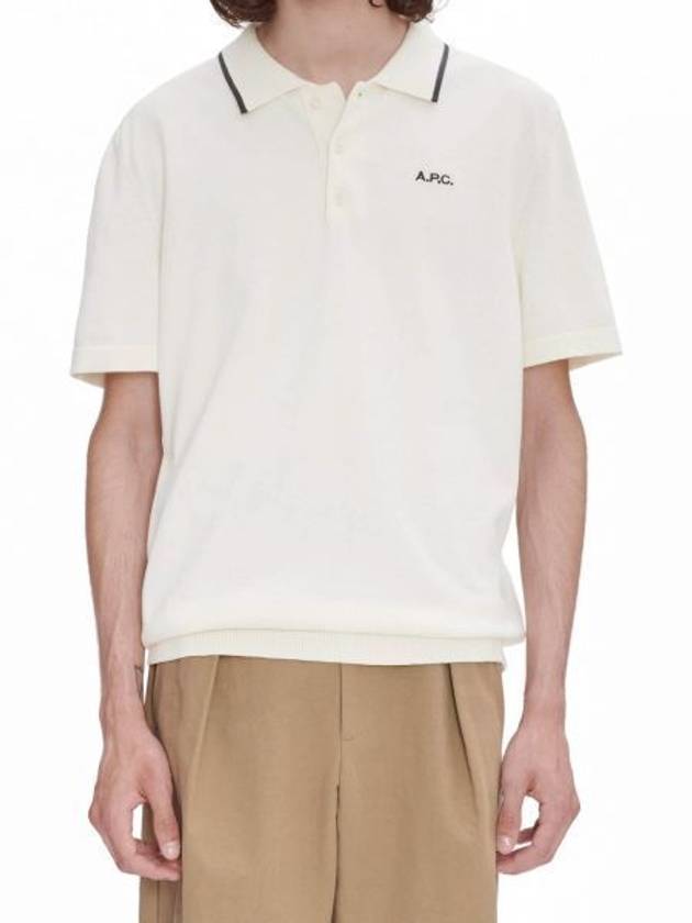 Flynn Cotton Polo Shirt White - A.P.C. - BALAAN 2