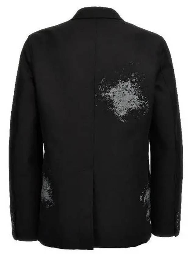 Painting Effect Single Blazer Jacket Black - COMME DES GARCONS - BALAAN 3