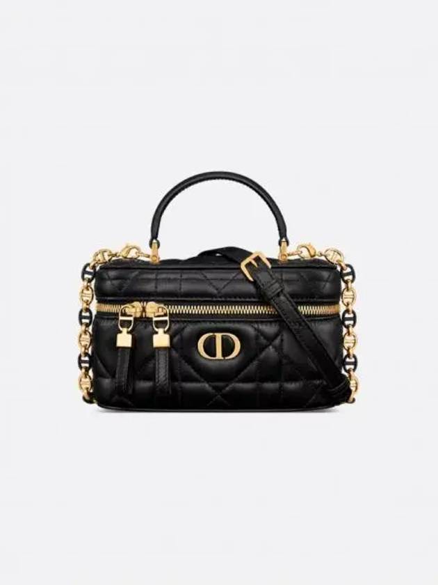 Caro Mini Vanity Cross Bag Black - DIOR - BALAAN 2