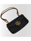 GG Marmont Quilted Leather Chain Shoulder Bag 443497 Black Red - GUCCI - BALAAN 4