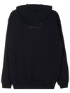 Embossed Logo Cotton Hoodie Black - VETEMENTS - BALAAN 3