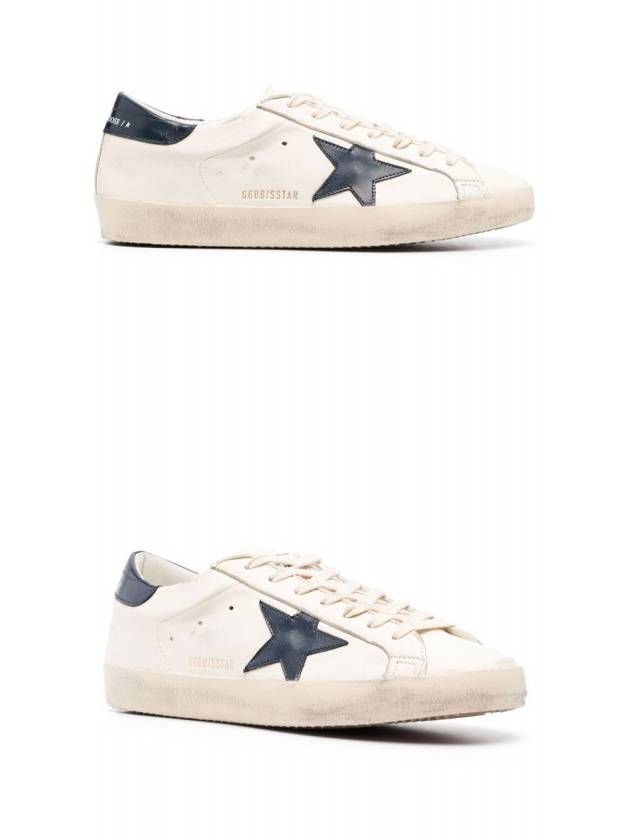 Superstar Beige Night Blue Heel Tab Sneakers - GOLDEN GOOSE - BALAAN 5