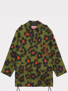 Women's Hana Leopard Cotton Parka Khaki - KENZO - BALAAN 3