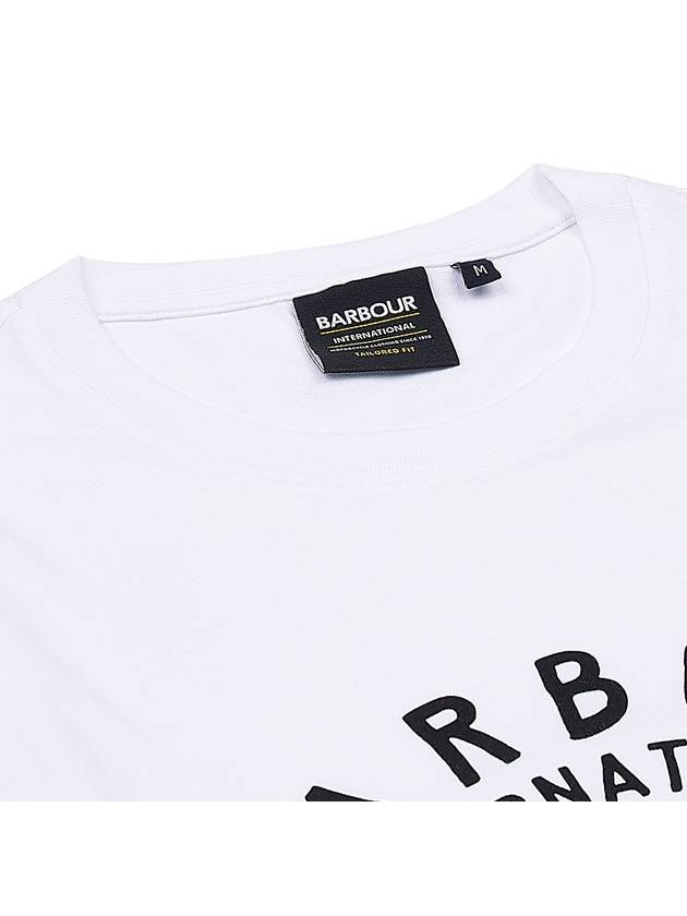 International Spirit Logo Print Short Sleeve T Shirt White - BARBOUR - BALAAN 5