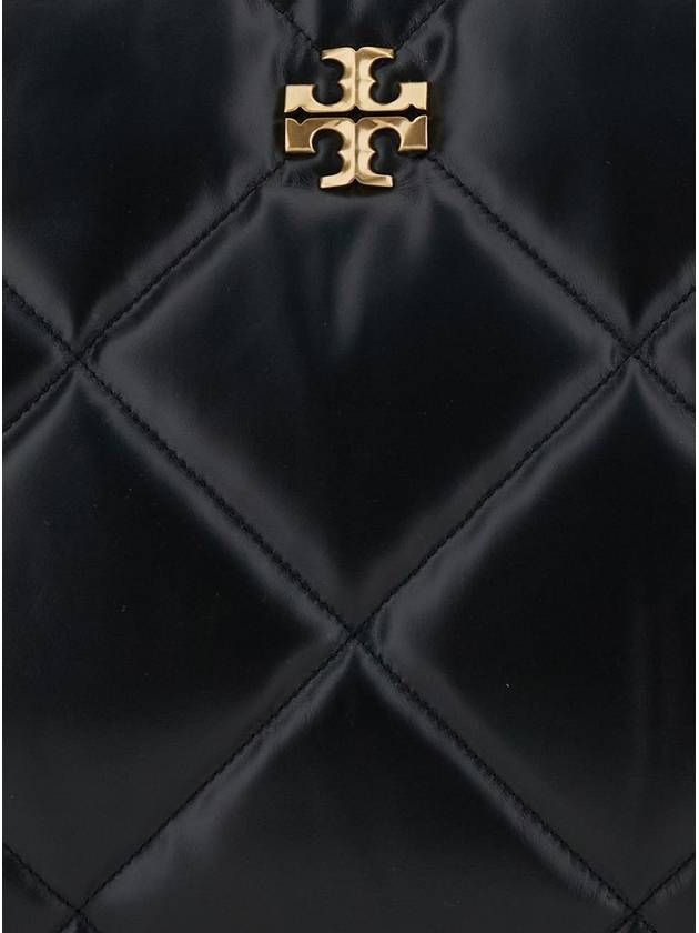 'Kira' Black Shoulder Bag With Logo Plaque And Double T Motif In Leather Woman - TORY BURCH - BALAAN 3