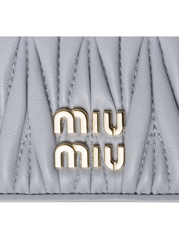 Materasse Nappa Leather Card Wallet Pearl Grey - MIU MIU - BALAAN 5