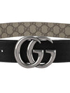 GG Marmont Reversible Leather Belt Beige - GUCCI - BALAAN 10