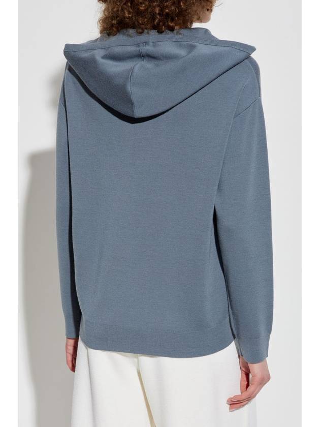 Max Mara Wool Hoodie Sfinge, Women's, Blue - MAX MARA - BALAAN 4