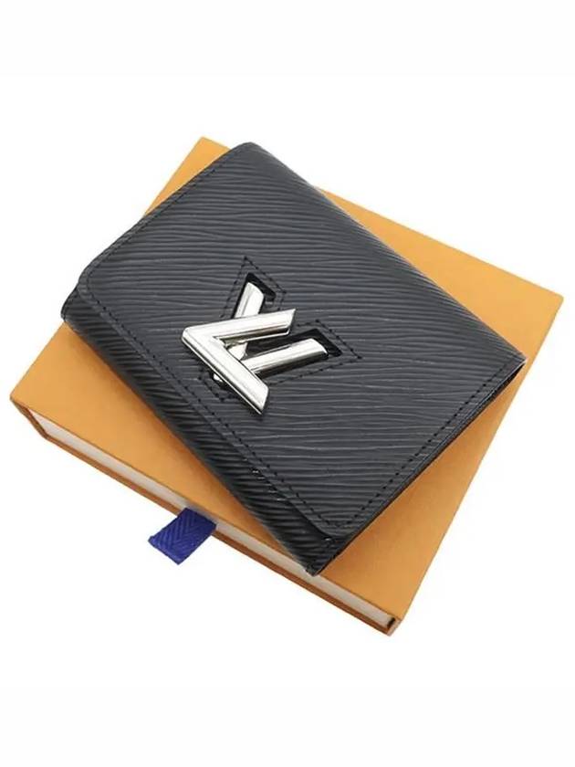 Twist Logo Epi Leather Compact Half Wallet Black - LOUIS VUITTON - BALAAN 3