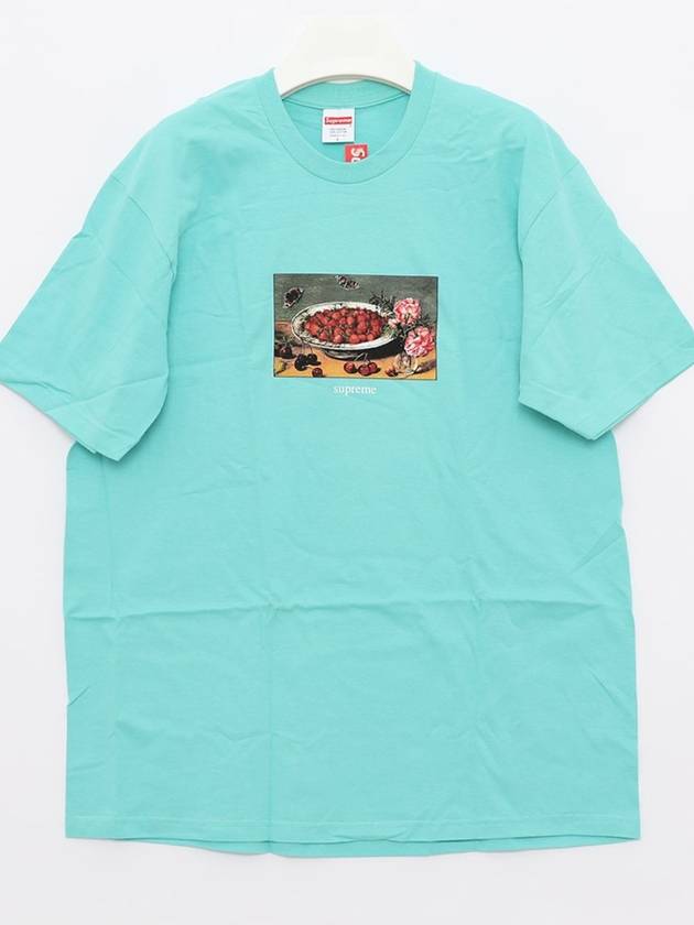 SS23T26 TEAL Strawberry T shirt - SUPREME - BALAAN 2