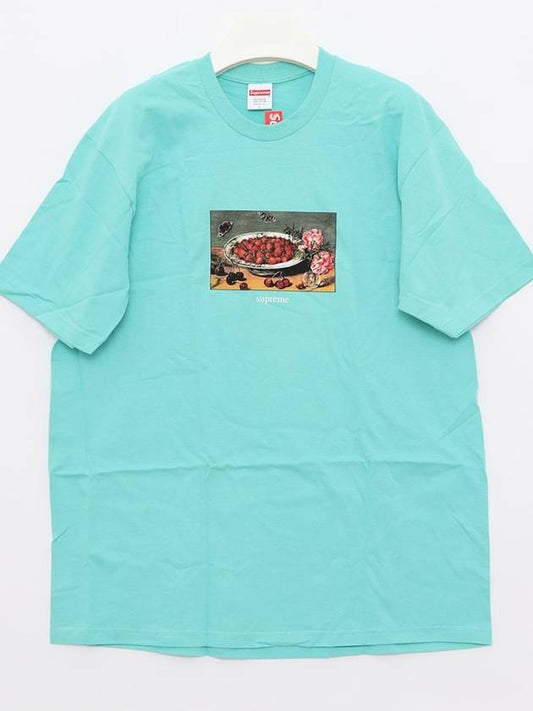 SS23T26 TEAL Strawberry T shirt - SUPREME - BALAAN 2