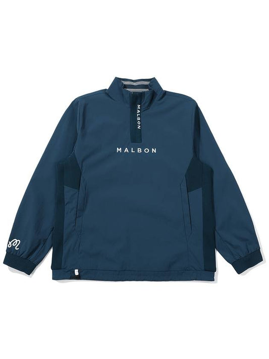 Amosa Hybrid Anorak Jacket DARK BLUE MAN - MALBON GOLF - BALAAN 1