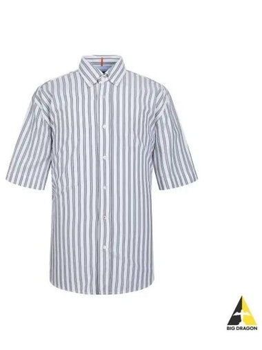 Striped short sleeve shirt regular fit 50511564 100 - BOSS - BALAAN 1