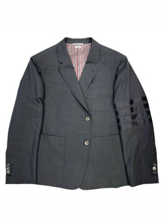 4 Bar Stripe Wool Jacket Dark Jacket - THOM BROWNE - BALAAN 2