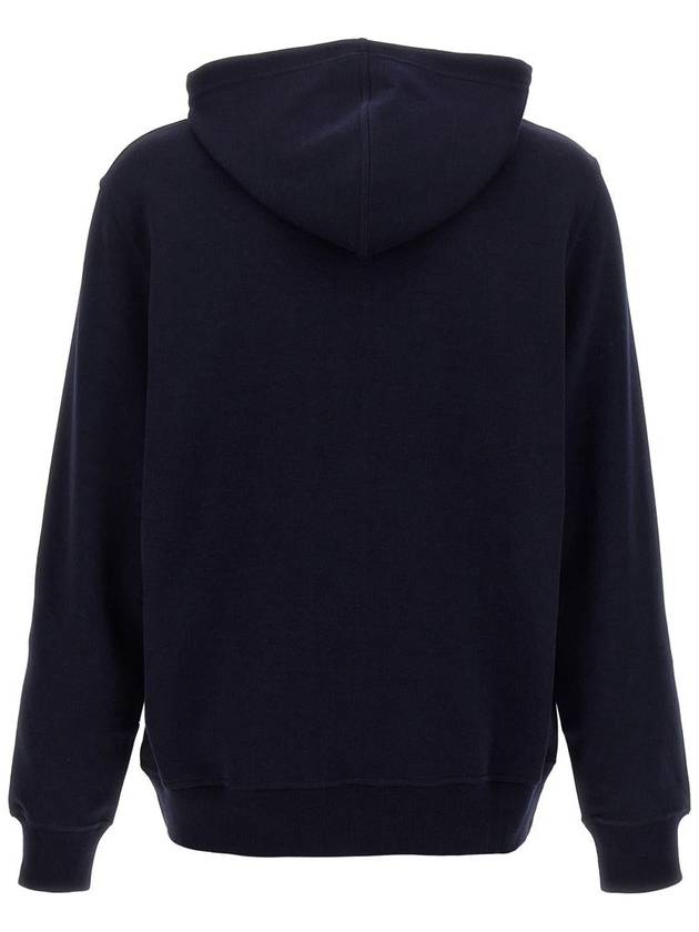 Drawstring hood zip up navy - BRUNELLO CUCINELLI - BALAAN 3