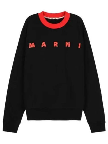 Crew neck sweatshirt black t shirt - MARNI - BALAAN 1