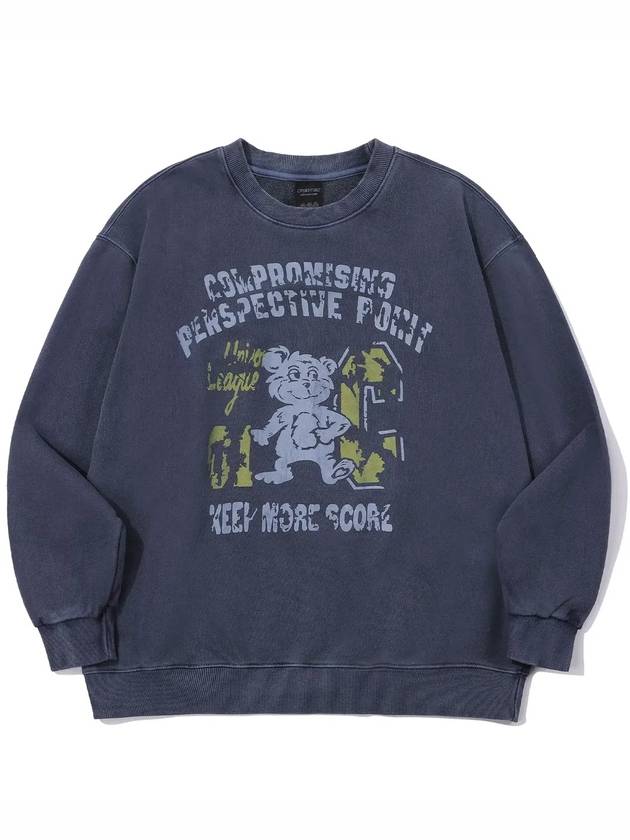 Bear Union Pigment Sweatshirt Dark Blue - CPGN STUDIO - BALAAN 3