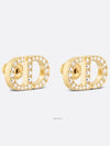 Petit CD Stud Crystal Earrings Gold - DIOR - BALAAN 3