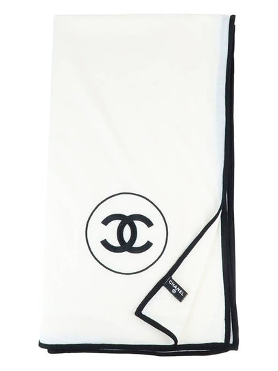 CC Logo Cashmere Silk Scarf Ivory - CHANEL - BALAAN 2