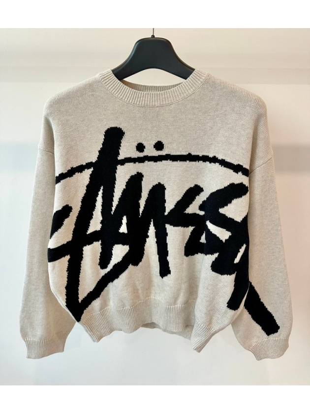 AU Australian Knit Sweater ST1G0545 Cream - STUSSY - BALAAN 4