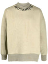 Logo Print Sweatshirt Army Green - PALM ANGELS - BALAAN 1