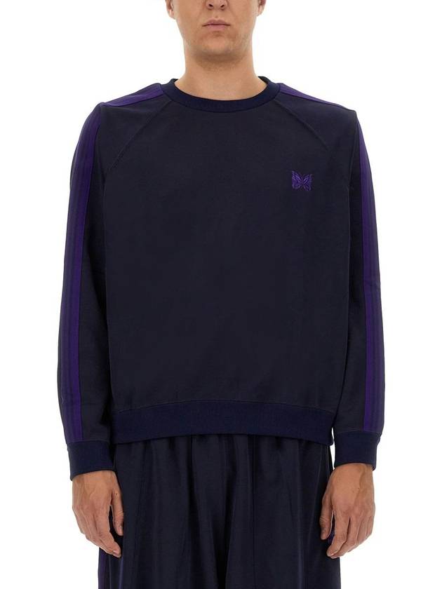 Poly Smooth Track Crew Neck Sweatshirt Navy - NEEDLES - BALAAN 2