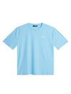 Ade Logo Print Short Sleeve T-Shirt Sky Blue - J.LINDEBERG - BALAAN 2