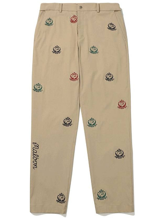 Bucket embroidery chino pants BEIGE MAN - MALBON GOLF - BALAAN 1